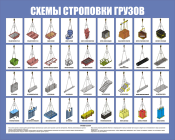 Схема строповки СТ 82 цветная (1000х800мм, пластик 3 мм) - Охрана труда на строительных площадках - Схемы строповки и складирования грузов - Магазин охраны труда и техники безопасности stroiplakat.ru